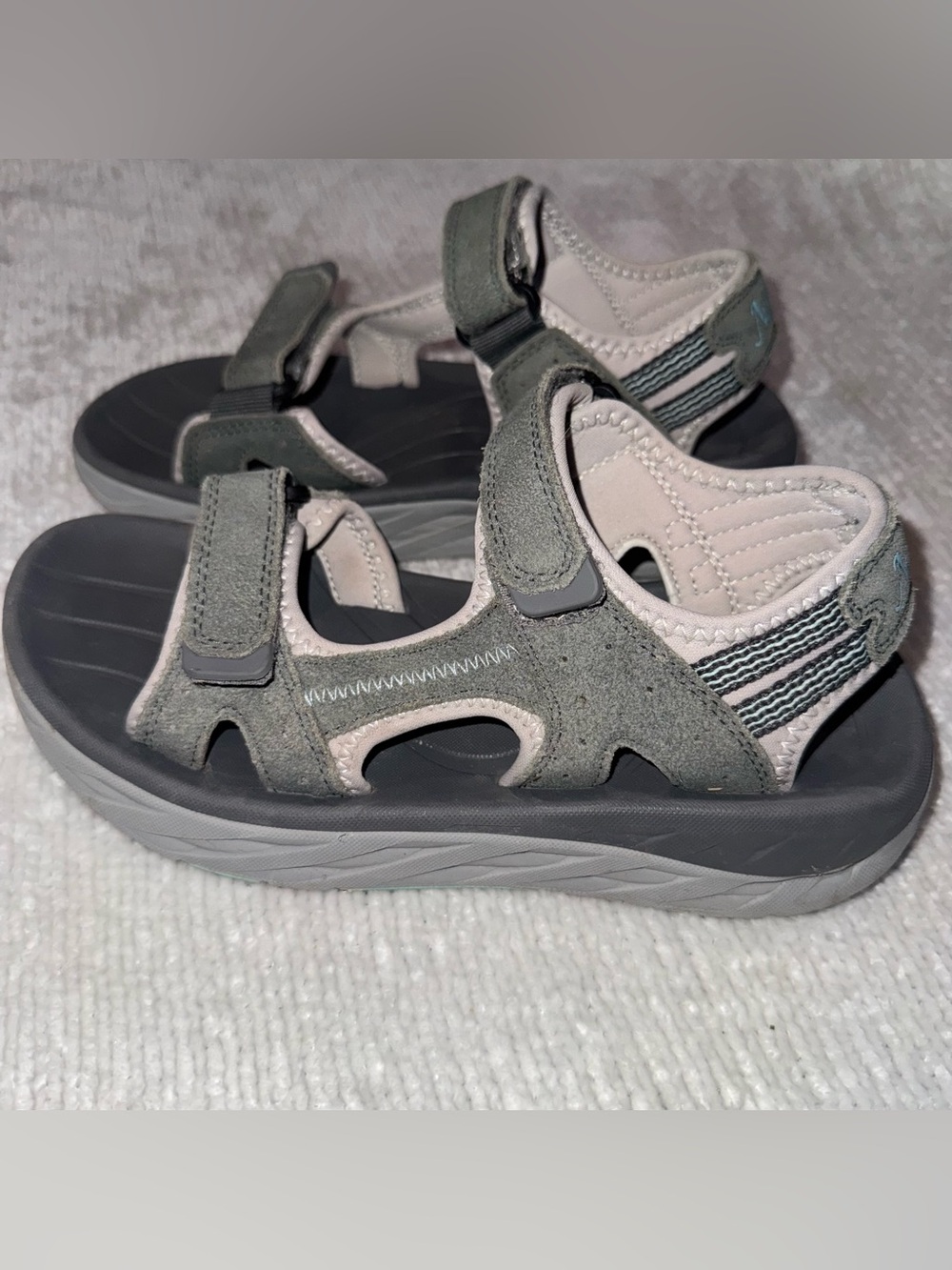 Natural Reflections Adjustable Gray Outdoor Sandals 7